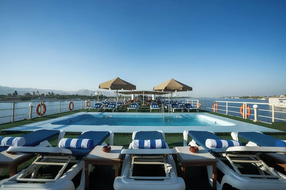 Sun deck of the Orient Nile Romance Nile Cruise Nile cruise